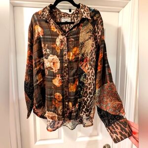 Johnny Was Octave Floral Print shirt